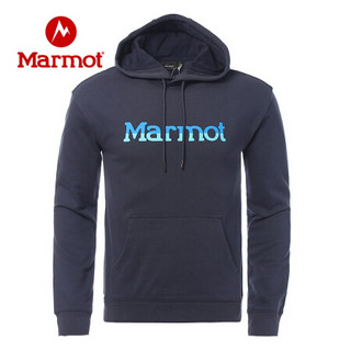 Marmot/土拨鼠秋冬柔软舒适轻量圆领套头卫衣男户外 鳄鱼绿4764 XL（ 欧码偏大）