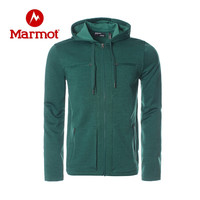 marmot/土拨鼠秋冬运动透气保暖开衫休闲上衣男户外 曜石黑001 M 欧码偏大