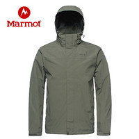 Marmot 土拨鼠 运动户外保暖防泼水连帽男士冲锋衣40050