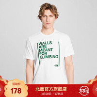 TheNorthFace北面短袖T恤情侣款户外舒适透气上新|4UCG FN4/白色 M