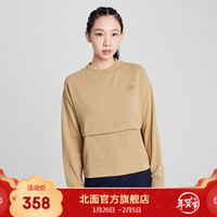 TheNorthFace北面针织上衣女户外舒适透气上新|4NB5 H7E/卡其色 XL