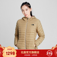 TheNorthFace北面羽绒服女户外保暖防泼水上新|4NFC H7E/卡其色 L