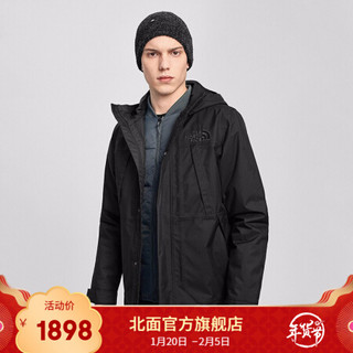 TheNorthFace北面三合一冲锋衣男户外防水上新|4U7K NY7/黑色 XXL