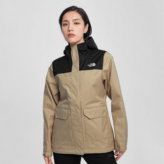 TheNorthFace北面冲锋衣女户外防水透气上新|4U7T TS3/卡其色 XXL