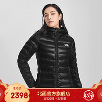 TheNorthFace北面羽绒服女户外防风保暖上新|4NAJ JK3/黑色 L