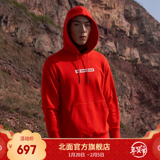 TheNorthFace北面新年款针织卫衣情侣款户外舒适透气上新|4UDK 15Q/红色 S