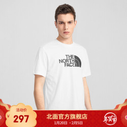北面 TheNorthFace北面短袖T恤男户外舒适透气上新|4U8Z FN4/白色 M
