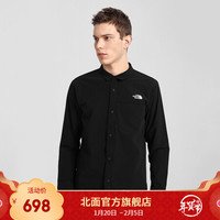 TheNorthFace北面长袖衬衫男户外舒适透气上新|4NCQ JK3/黑色 L