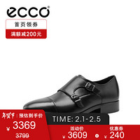 ECCO爱步英伦风皮鞋男 冬季商务正装真皮男鞋 唯途摩登523614 黑色52361401001 39