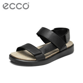 ECCO爱步鞋子男潮鞋沙滩鞋皮凉鞋 酷型271814 黑色27181401001 44