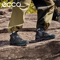 ECCO爱步运动鞋男冬季高帮鞋防滑户外男靴 攀越840734 黑色84073451052 44