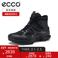 ECCO爱步运动鞋男冬季减震防滑耐磨老爹鞋 健步C803154 黑色80315451052 44
