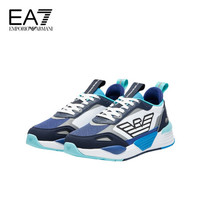 乔治·阿玛尼 GIORGIO ARMANI阿玛尼EA7 EMPORIO ARMANI奢侈品21春夏EA7男女款休闲鞋 X8X070-XK165-21S BLUWHTGRY-N342蓝色白色灰色 8