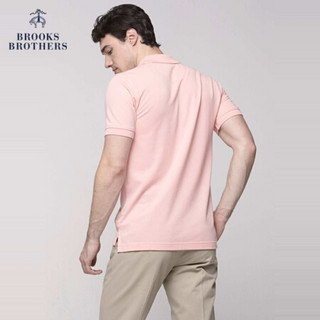 Brooks Brothers/布克兄弟男士Supima棉纯色短袖Polo衫1000033021 B650-柔粉色 XXL