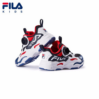 FILA KIDS 斐乐儿童小童2021年春季新款时尚童鞋休闲运动鞋跑鞋 传奇蓝/铁蓝色-NB-男 30码/内长18.5cm