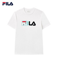 FILA 斐乐官方男士短袖T恤2021年夏季休闲运动上衣 标准白-WT 185/104A/XXL