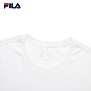 FILA 斐乐官方男士短袖T恤2021年夏季休闲运动上衣 标准白-WT 185/104A/XXL