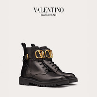 VALENTINO GARAVANI/华伦天奴 女士 VLogo Signature 马丁靴（36、黑色）