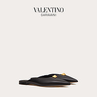 VALENTINO GARAVANI/华伦天奴 Roman Stud 小牛皮穆勒大钉鞋 F16379772 （39.5、黑色）