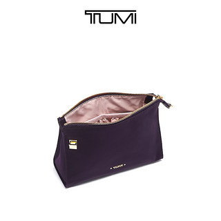 TUMI/途明Voyageur系列Basel小号三角收纳包化妆包（黑莓紫/0196356BBY、小）