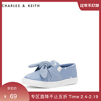 CHARLES&KEITH童鞋CK9-71700041蝴蝶结饰女童休闲鞋（26（3.5-4岁）、Black黑色）