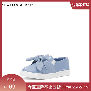 CHARLES&KEITH童鞋CK9-71700041蝴蝶结饰女童休闲鞋（26（3.5-4岁）、Black黑色）