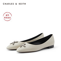 CHARLES&KEITH秋冬女鞋SL1-71720048女士低跟单鞋（40、Burgundy葡萄酒红色）