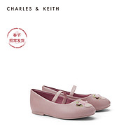 【新年礼物】CHARLES&KEITH2021春新品CK9-70900018卡通平底鞋（21、粉白色Chalk）