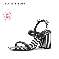 CHARLES&KEITH凉鞋CK1-60480006蝴蝶结饰女士方头高跟鞋（40、Multi综合色）