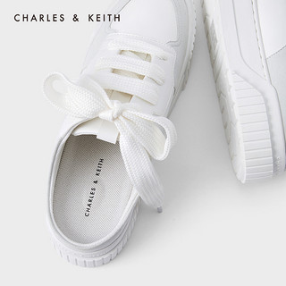 CHARLES＆KEITH2021春新品CK1-70900257女士休闲系带运动风穆勒鞋（40、Mint Green薄荷绿色）