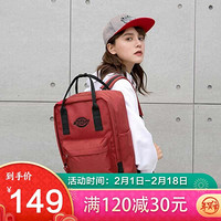 DICKIES 休闲双肩包男女大容量背包学生韩版潮流时尚书包手提包193U90LBB20RD01红色
