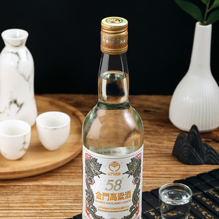 KINMEN KAOLIANG 金门高粱酒 白金龙 58%vol 清香型白酒 600ml*6瓶 整箱装