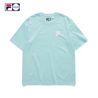 FILA FUSION斐乐官方情侣短袖T恤男女2021年夏季潮流肤圆领多色上衣男女 冰粉绿-TQ 160/84A/XS