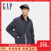 Gap男装帅气时尚翻领工装外套秋冬新款休闲宽松上衣男