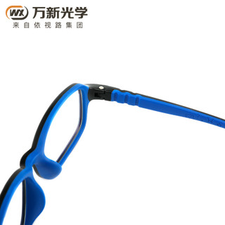 万新儿童眼镜框近视眼镜架可配防蓝光眼镜防雾眼镜平光护目眼镜8-14儿童可用1007 1007蓝色BU 镜框