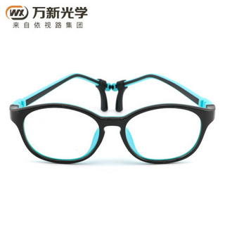 万新儿童眼镜框近视眼镜架可配防蓝光眼镜防雾眼镜平光护目眼镜6-12儿童可用1006 1006黑蓝GR 镜框+1.74防蓝光镜片(适用300-1500度)