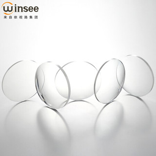 winsee 万新 1.67折射率 高清非球面镜片+配 金属-半框-2034BK-黑色镜框