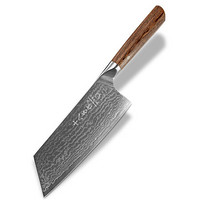 十八子作 千层钢刀具90Cr15钢芯收藏级彩木柄菜刀 切片刀S2009-B