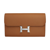 HERMÈS 爱马仕 女士小牛皮钱包 H063626 棕色