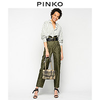 PINKO 女装宽松条纹衬衫1B14HM8037（40、ZSD）