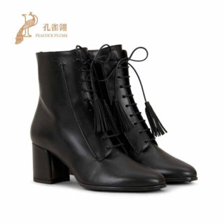 TOD'S孔雀翎TOD’S/托德斯2020新款女鞋时尚经典雅致牛皮流苏侧边拉链踝靴   1225161604651677  黑色 39.5