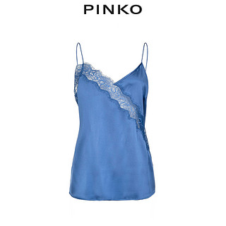 PINKO 女装真丝缎面V领吊带上衣1G14Y0ZR64（44、G12）