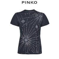 PINKO2020秋冬女装五角星水晶装饰T恤上衣1G15AYY4LX（S、Z99）