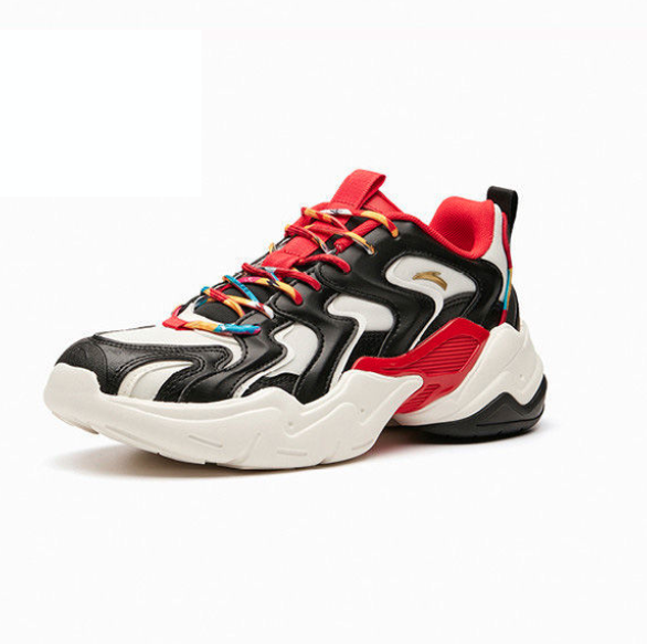 anta 安踏 满贯复古系列 男子休闲运动鞋 112018882-7 白/黑/红 41