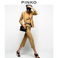 PINKO2020秋冬女装条纹双排扣休闲西装1B14R88224女士（42、CI1）