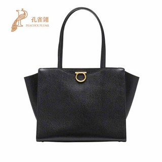 Ferragamo/菲拉格慕2020新款女包时尚经典牛皮GANCINI手提袋 酒红色