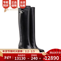 FERRAGAMO/菲拉格慕鞋子2020新款女鞋时尚经典柔软牛皮GANCINI靴子 黑色 39.5