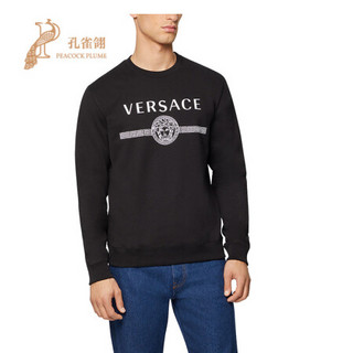 Versace/范思哲男装2020新款男士美杜莎徽标点缀圆领休闲长袖运动衫 黑色 XXXL