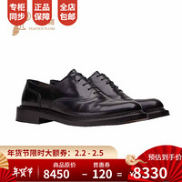 FERRAGAMO/菲拉格慕鞋子2021新款男鞋时尚商务波浪纹牛津磨砂牛皮鞋 黑色 41