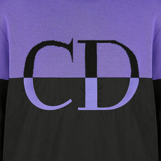 Dior 迪奥 男士圆领针织衫 113M620AT188_C485 紫色/黑色 L